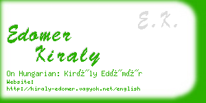 edomer kiraly business card